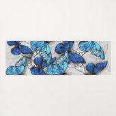 Samenstelling van witte en blauwe vlinders yogamat (Achterkant (horizontaal))