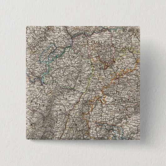 Samenstelling van Zuidwest-Duitsland Vierkante Button 5,1 Cm (Voorkant)