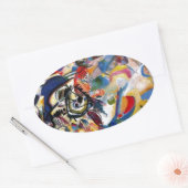 Samenstelling VII van Kandinsky Ovale Sticker (Envelop)