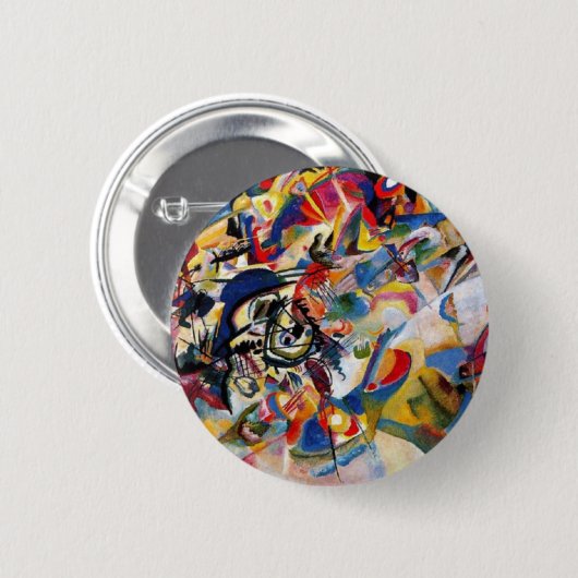 Samenstelling VII van Kandinsky Ronde Button 5,7 Cm (Voorkant /achterkant)