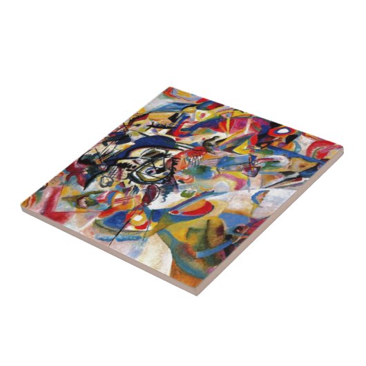 Samenstelling VII van Kandinsky Tegeltje (Zijkant)