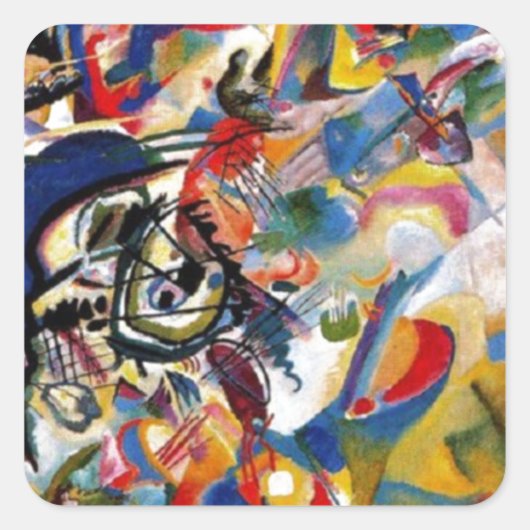 Samenstelling VII van Kandinsky Vierkante Sticker (Voorkant)