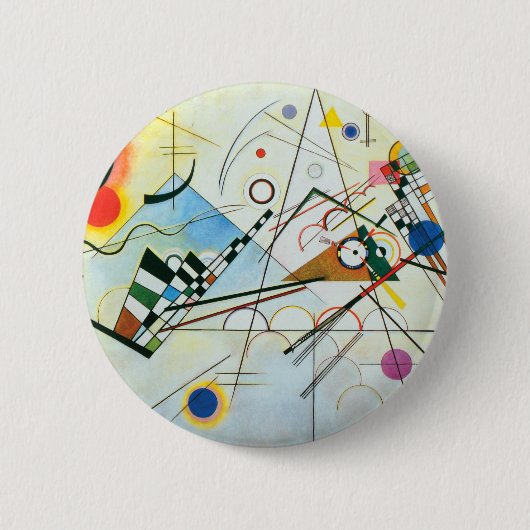 Samenstelling VIII door Wassily Kandinsky Ronde Button 5,7 Cm (Voorkant)