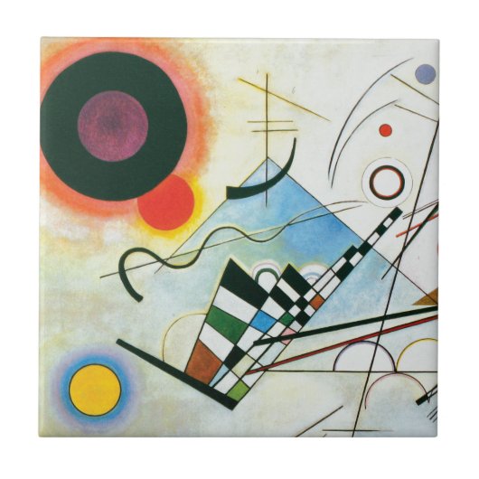 Samenstelling VIII door Wassily Kandinsky Tegeltje (Voorkant)