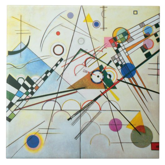 Samenstelling VIII door Wassily Kandinsky Tegeltje (Voorkant)