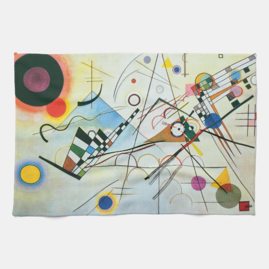 Samenstelling VIII door Wassily Kandinsky Theedoek (Horizontaal)