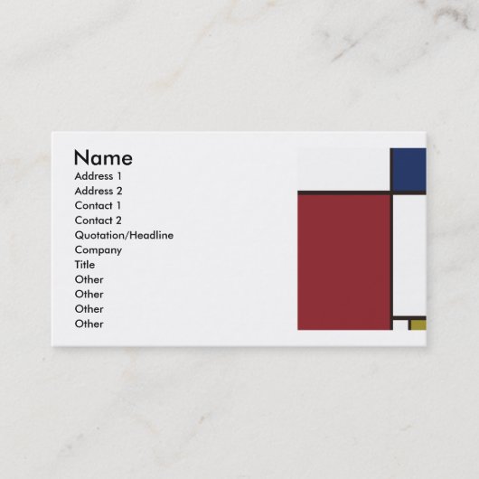 Samenstelling Visitekaartje (Voorkant)