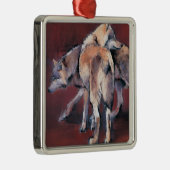 Samenstelling Wolf 2001 Metalen Ornament (Rechts)