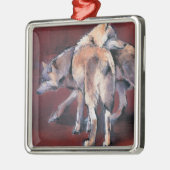 Samenstelling Wolf 2001 Metalen Ornament (Links)