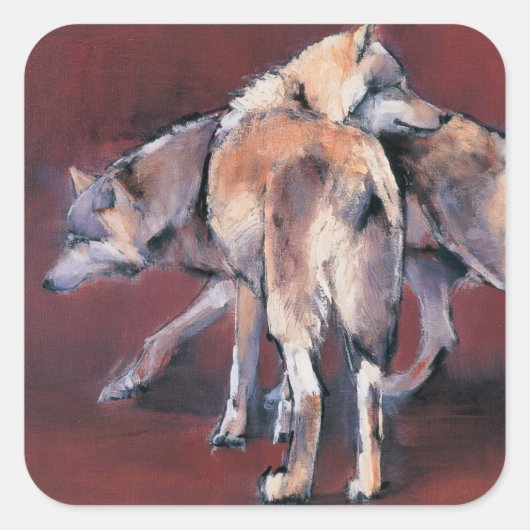 Samenstelling Wolf 2001 Vierkante Sticker (Voorkant)