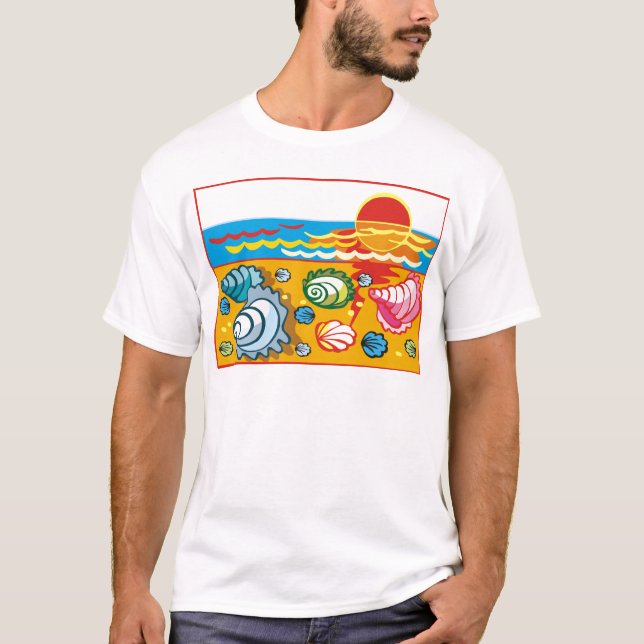Samenstelling zee Shell T-shirt (Voorkant)