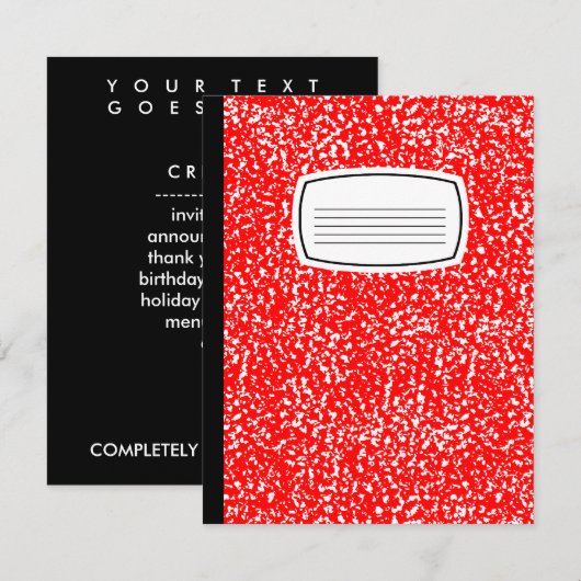 samenstellingsboek kaart (Voorkant / Achterkant)