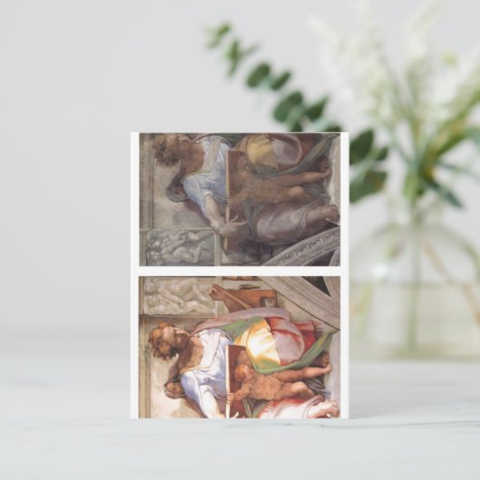 Samenvattende beschrijving Sistine Chapel, de prof Briefkaart (Staand voorkant)