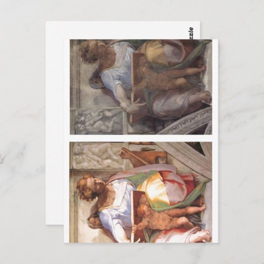Samenvattende beschrijving Sistine Chapel, de prof Briefkaart (Voorkant / Achterkant)