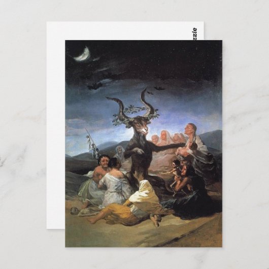 Samenvatting Beschrijving Francisco Goya, le Sabba Briefkaart (Voorkant / Achterkant)