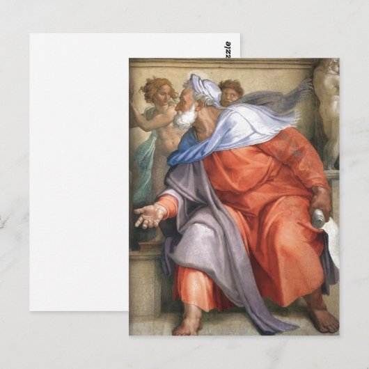 Samenvatting: Ezekiel afgebeeld op een Sistine Cha Briefkaart (Voorkant / Achterkant)