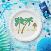 Samenvatting in de tropen papieren bordje (Feest)