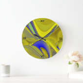 samenvatting in gouden-geel blauw grote klok (Huis)