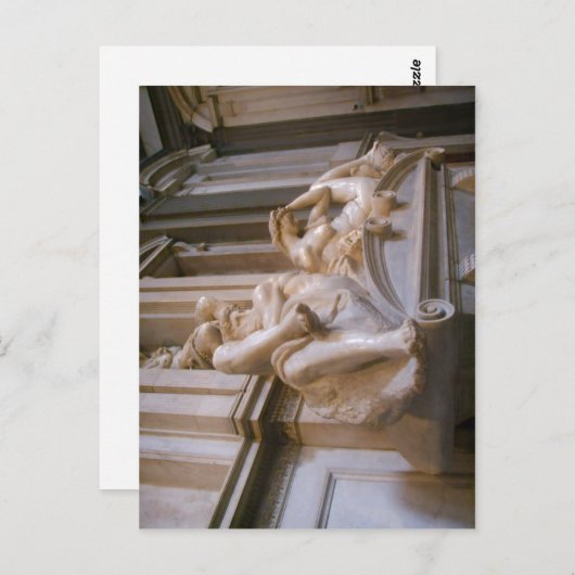 Samenvatting Sagrestia Nuova van Michelangelo in h Briefkaart (Voorkant / Achterkant)