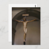 Samenvatting van de Crucifix-sculpatie van Michela Briefkaart (Voorkant / Achterkant)