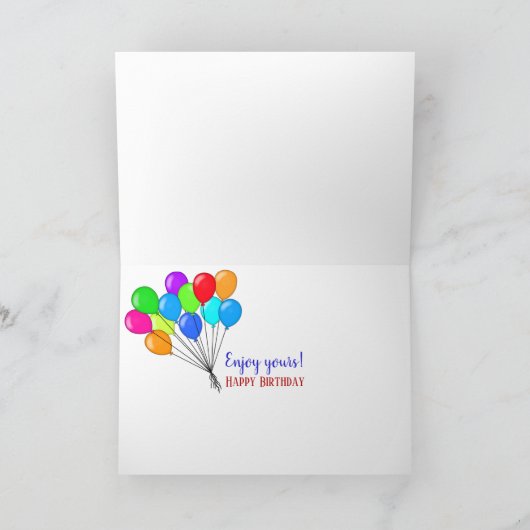 samenvatting van de verjaardags de oude geweven kaart (Binnen)