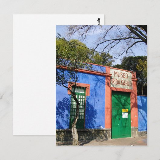 Samenvatting van het blauwe huis in Coyoacan, waar Briefkaart (Voorkant / Achterkant)
