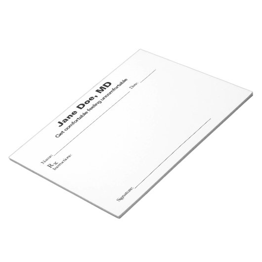 Samenvoegd recept pad notitieblok (Schuin)