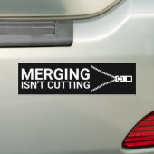 Samenvoegen is geen snijdende Bumpersticker (Op auto)