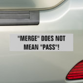 Samenvoeging betekent niet dat er een pas moet kom bumpersticker (Op auto)