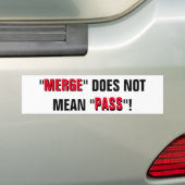 Samenvoeging betekent niet dat er een pas moet kom bumpersticker (Op auto)
