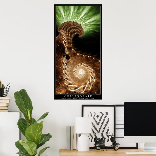 samenwerken poster (Thuiskantoor)