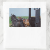 Samenwerken Rechthoekige Sticker (Tas)