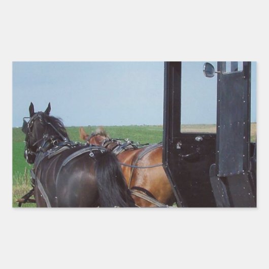 Samenwerken Rechthoekige Sticker (Voorkant)