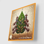 "Samenwerkend succes" Vierkante Klok (Hoek)