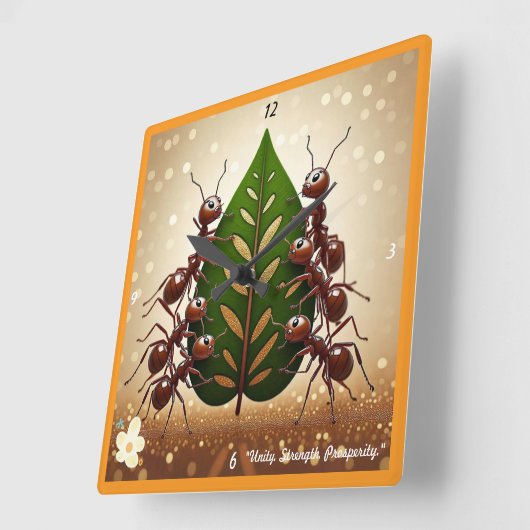 "Samenwerkend succes" Vierkante Klok (Hoek)