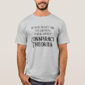Samenwerker Theorie T-shirt Funny Quote Vrijdenker (Voorkant)