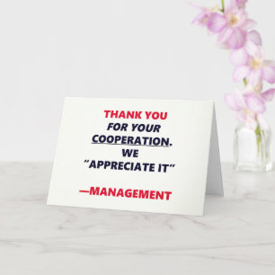 Samenwerking Funny Hartelijk dank aan Office Humor Kaart