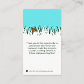 Samenwerking natuur: Lawn Butterfly Bedankt Visitekaartje (Achterkant)