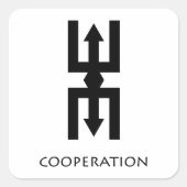 Samenwerking (NTEASEE) Adinkra Symbol Sticker (Voorkant)