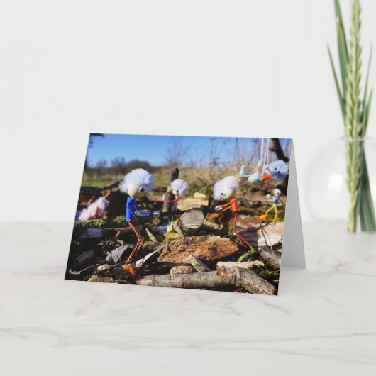 Samenwerking van Fubby poppetjes. Bedankkaart (Voorkant)