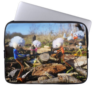 Samenwerking van Fubby poppetjes. Laptop Sleeve