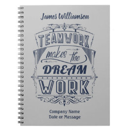 Samenwerking van werknemers laat de droom uitkomen notitieboek