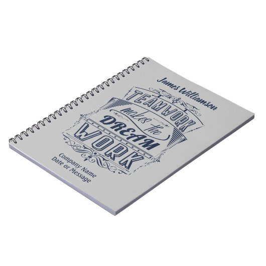 Samenwerking van werknemers maakt het droom werkel notitieboek (Linkerzijde)