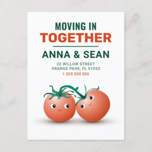 Samenwonen kaart met leuk tomatenkoppel