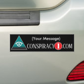  samenzwering Bumpersticker (Op auto)