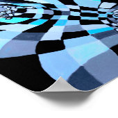 Samenzwering iedereen ziet oog in een schaakbordst poster (Hoek)