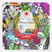 samenzwering-Sticker Vierkante Sticker (Voorkant)