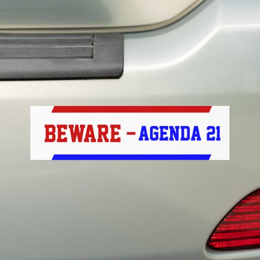 Samenzwering Theorieagenda 21 Bumpersticker (Op auto)
