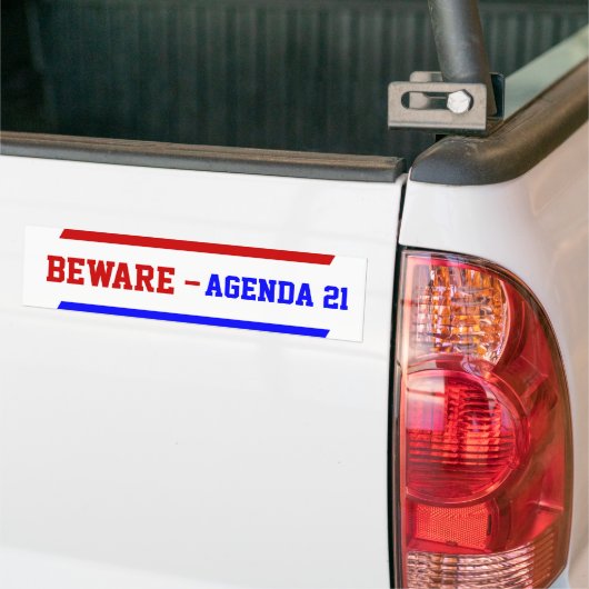 Samenzwering Theorieagenda 21 Bumpersticker (Op Truck)
