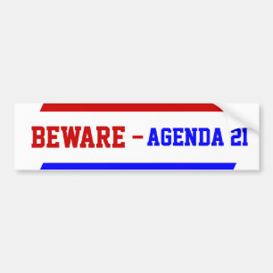 Samenzwering Theorieagenda 21 Bumpersticker